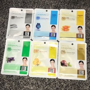 Set of six Korean skincare masks